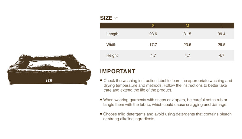Size chart for Nap Anytime
